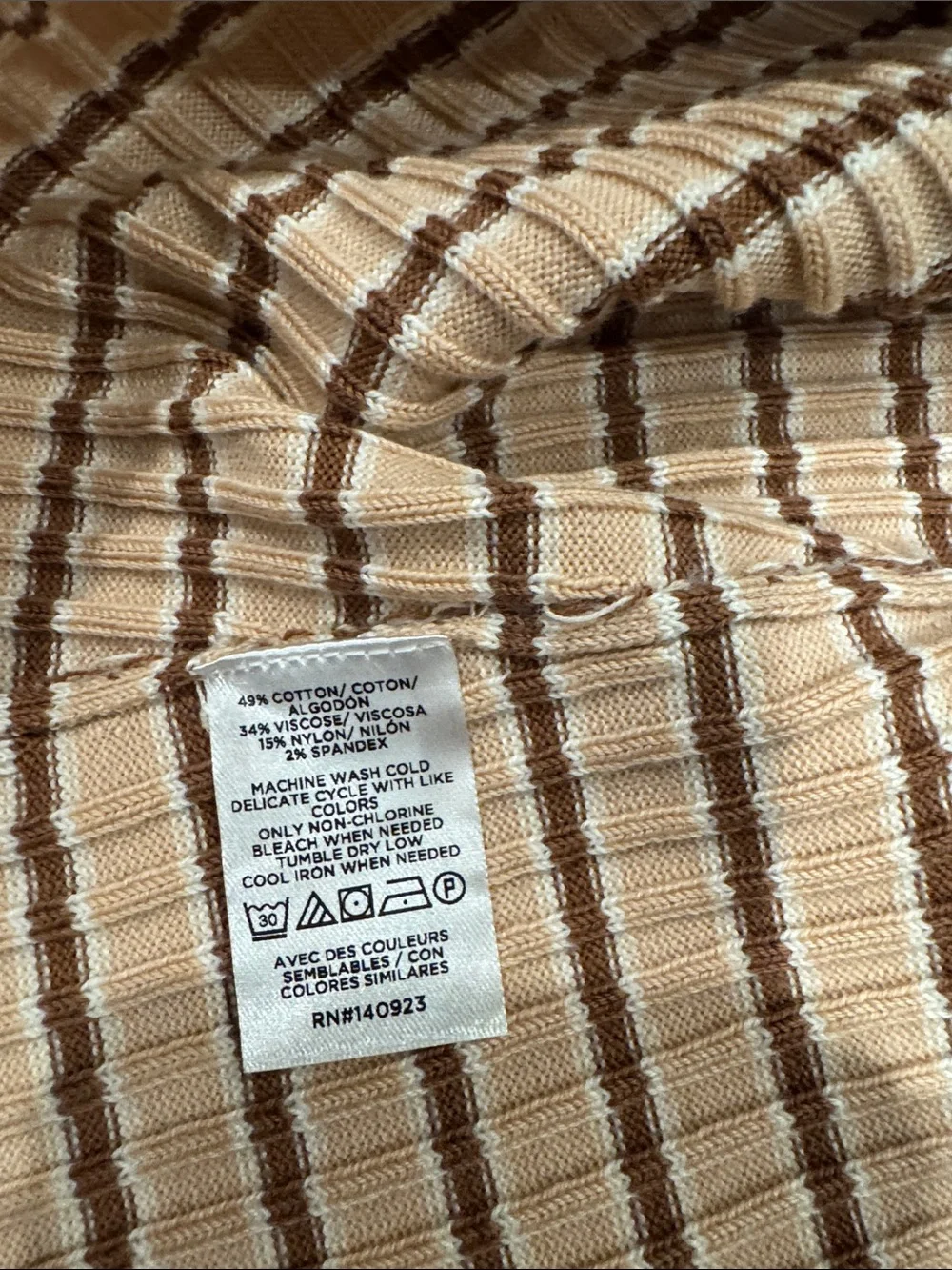 LOFT Beige Striped Polo Knit Maxi Dress - Picture 2 of 3